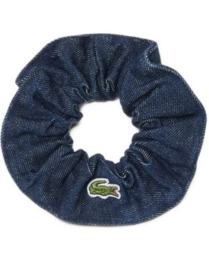Lacoste Denim Hair Scrunchie - Blue