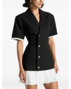 Manière De Voir Robe Courte Baya À Jupe Plissée - Noir