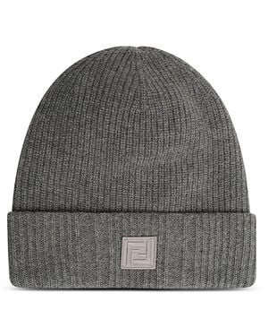Fendi Gorro con parche del logo - Gris