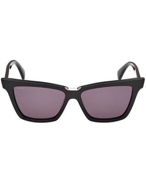 Max Mara Geometric-Frame Sunglasses - Purple