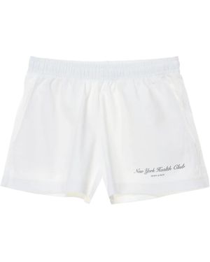 Sporty & Rich Shorts Ny Health Club Disco - Bianco