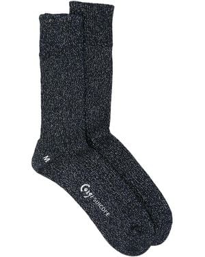 Suicoke Logo-Print Ankle Socks - Blue
