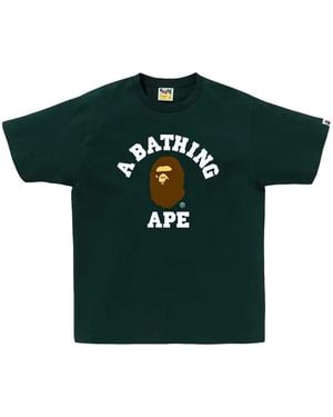 A Bathing Ape University Ape Head T-Shirt - Green