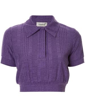 Bambah Cropped-Poloshirt - Lila