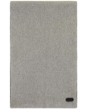Moorer Ribbed-Knit Scarf - Grey