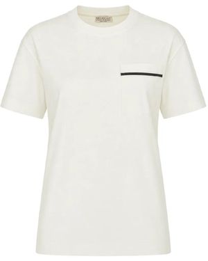 Brunello Cucinelli Chest-Pocket T-Shirt - White