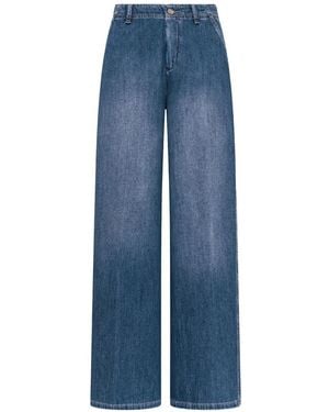 Seventy Wide-Leg Trousers - Blue