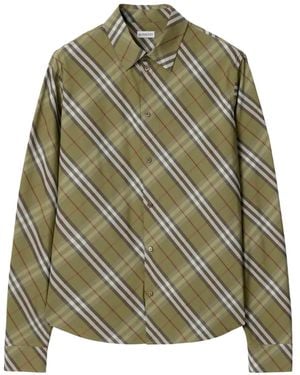 Burberry Kariertes Hemd - Grün