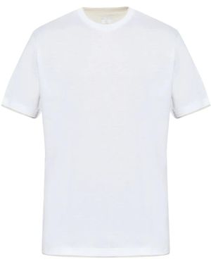 Eleventy Classic T-Shirt With Contrasting Trim - Weiß