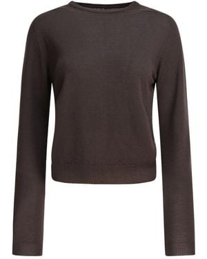 Rick Owens Pull À Col Rond - Marron