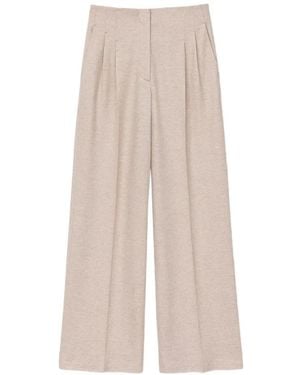 Iris Von Arnim Pantalon Droit À Design Plissé - Natural