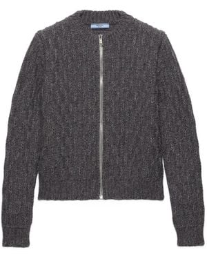 Prada Wollen En Alpaca Vest - Grijs
