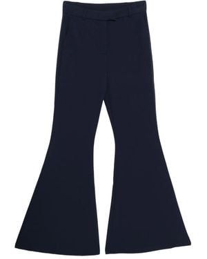 Michael Kors Crepe Flared Trousers - Blue