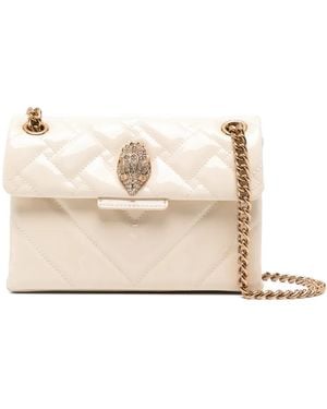 Kurt Geiger Mini Kensington Patent Leather Shoulder Bag - Natural