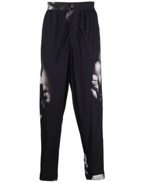 Tessitura Digital-Print Trousers - Blue