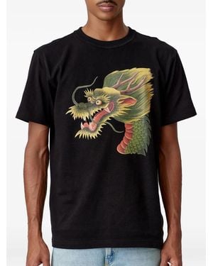 Endless Joy Monkey Dragon Graphic-Print T-Shirt - Black