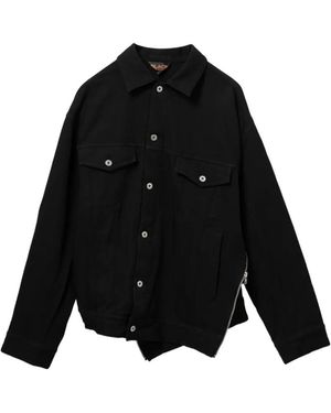 COMME DES GARÇON BLACK Asymmetric-Hem Jacket - Black