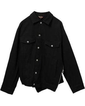 COMME DES GARÇON BLACK Asymmetric-Hem Jacket - Black