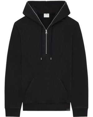 Courreges Zipped Fleece Hoodie - Black