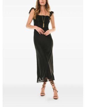 LoveShackFancy Karmine Midi Dress - Black