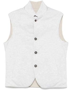 Eleventy Reversible Gilet - White
