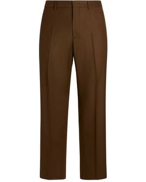 Etro Welt-Pockets Tailored Pants - Brown