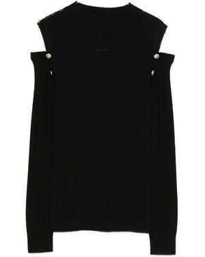 D.exterior Schulterfreie Bluse - Schwarz