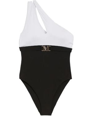 Max Mara Carlotta One-Shoulder Swimsuit - White