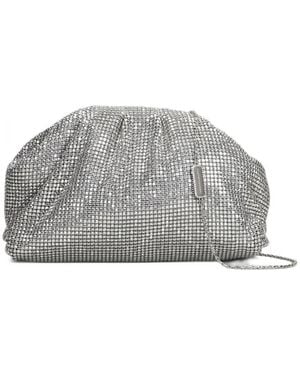 Twentyfourhaitch Pochette Paloma À Ornements En Cristal - Gray