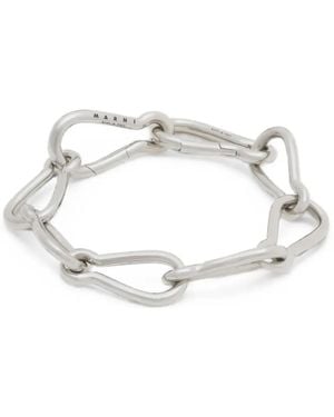 Marni Carabiner Chain Bracelet - White