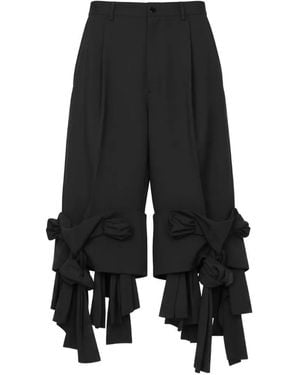 Comme des Garçons Bow-Detail Cropped Pants - Black