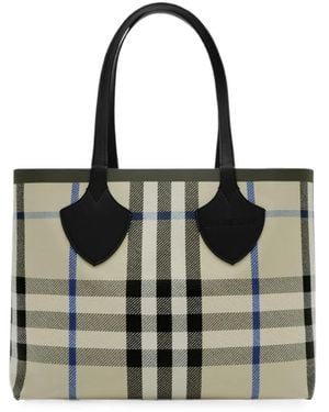 Burberry Medium Check Tote - Black
