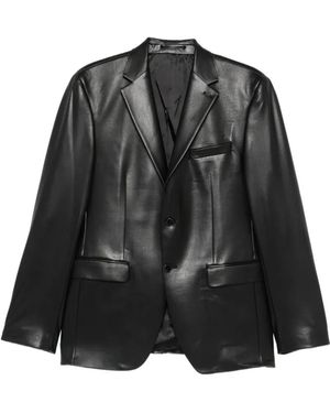 KARL LAGERFELD Notched-Lapels Single-Breasted Jacket - Black