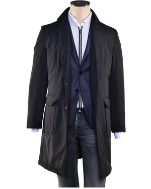 Kiton Patch-Pocket Overcoat - Blue