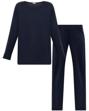 Hanro Pilar Pyjamas Sset (Set Of Two) - Blue