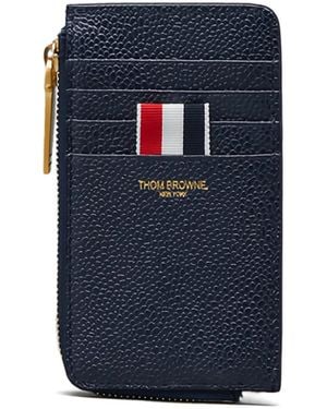 Thom Browne Kartenetui mit Logo - Blau