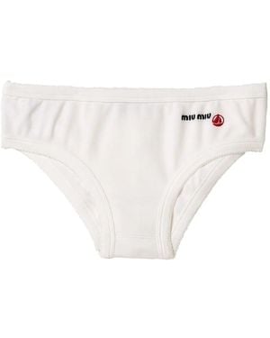 Miu Miu Bragas de tejido jersey de x Petite Bateau - Blanco