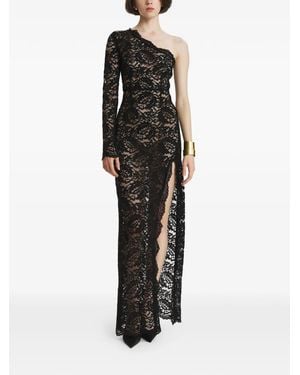 2310 STUDIO One-Shoulder Lace-Overlay Maxi Dress - Black