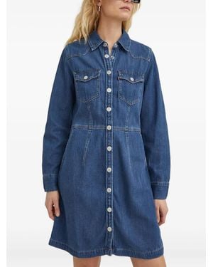 Levi's Otto Western Buttoned Denim Dress - Blue
