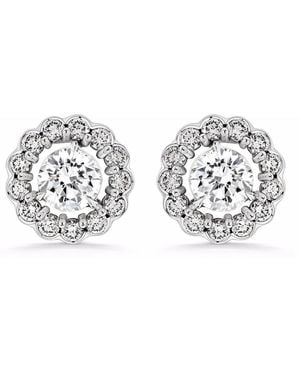 David Morris Pendientes Elizabeth en oro blanco de 18 ct con diamantes