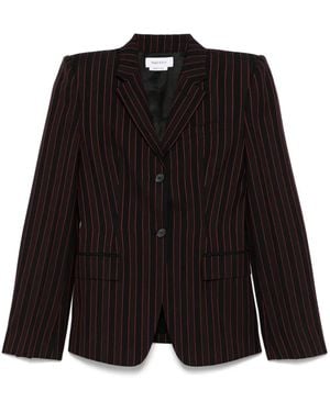 McQueen Pinstriped Blazer - Black
