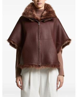 Peserico Reversible Shearling Jacket - Brown
