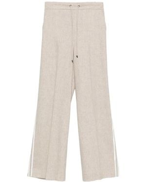 Lorena Antoniazzi Pantalones Con Raya Lateral Y Cordones - Blanco