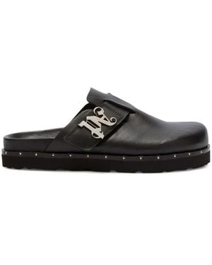 Palm Angels Mules Con Placca Logo - Nero