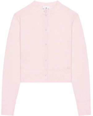 Courreges Buckle-Detail Cardigan - Pink