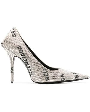 Balenciaga 110Mm Square Knife Pumps - White