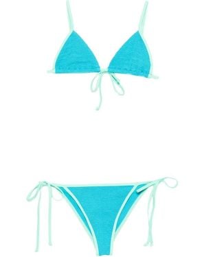 Bondeye Bikini Mit Falten - Blau
