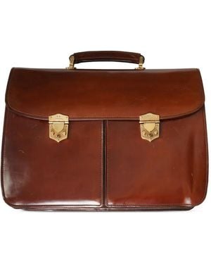 Tardini Leather Briefcase - Brown