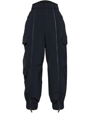 Giorgio Armani Zip-Embellished Cargo Pants - Blue
