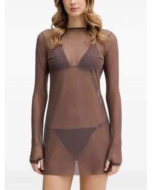 Bondeye Gisele Open-Back Mini Dress - Brown